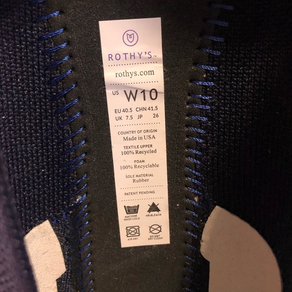Navy Blue Rothy’s Size 10W NWOB - Picture 6 of 10